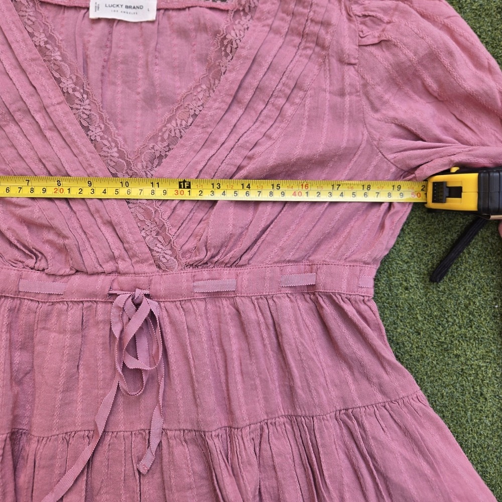Lucky Brand Shirt Women's Large Nostalgia Rose 3/4 Sleeve - Picture 8 of 10